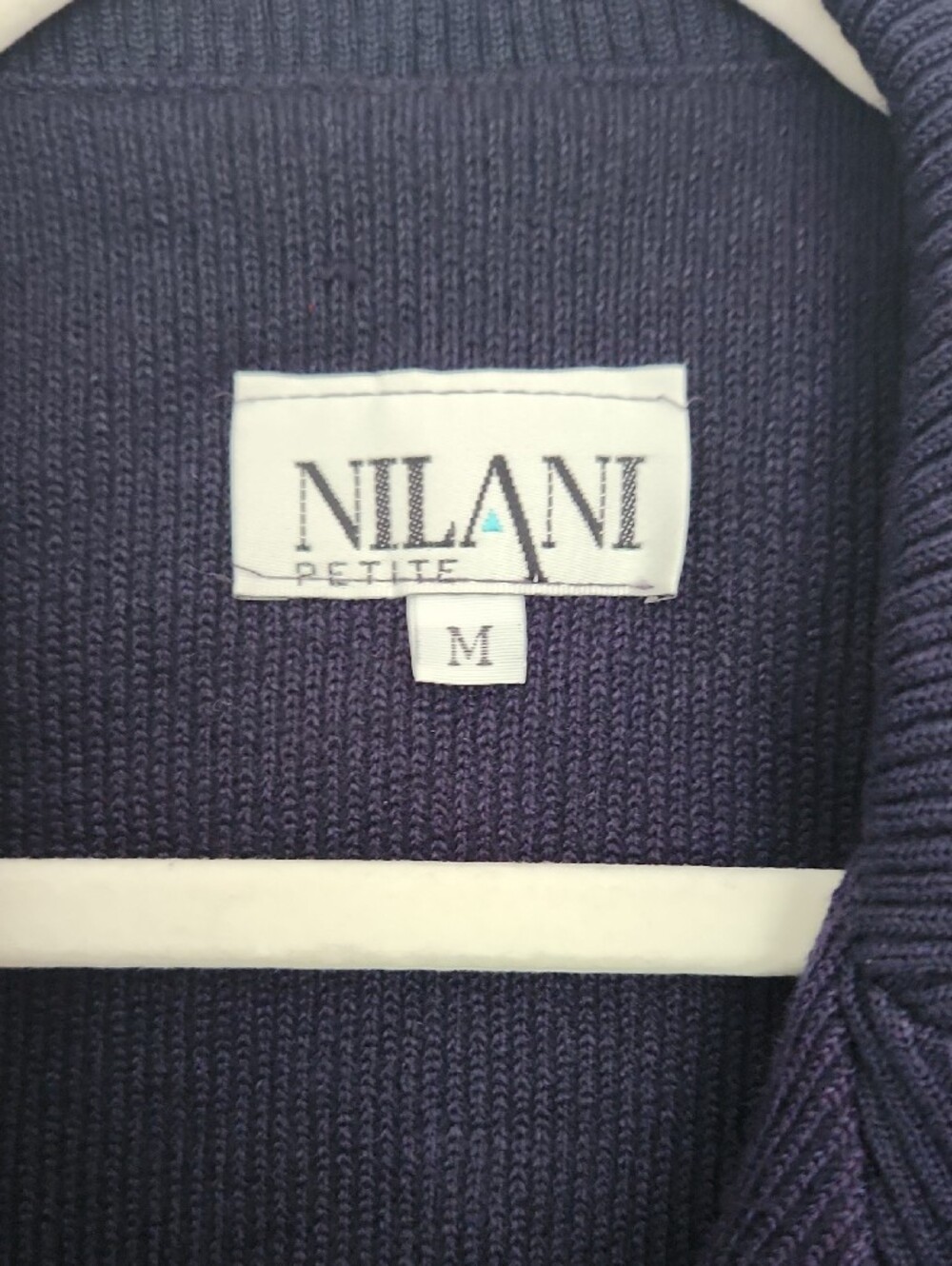 90s Vintage Preppy Nautical Dark Academia Collegiate Navy Embroidered Cardigan - Picture 2 of 7